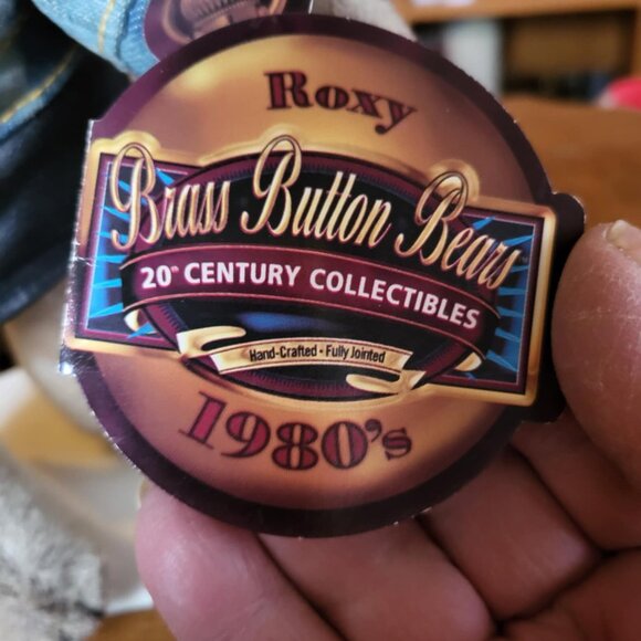 Roxy 1980's 20th Century Collectibles Bear by Pickford Brass Button Bears TM - Picture 9 of 13